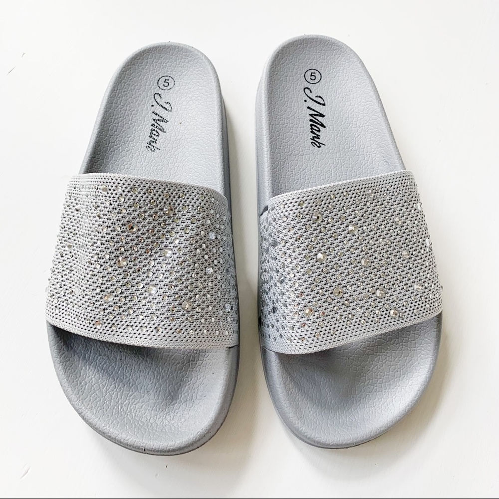 J. Mark Silver Slide Sandals - Picture 2 of 5